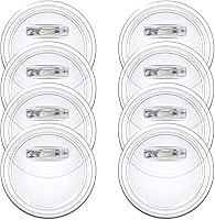 BIGNC 20-Pack Clear Acrylic Button Pins for Crafts - 2.36 Inch DIY Badge Maker Kit, Blank Photo Buttons Bulk