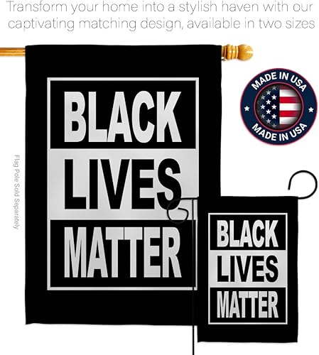 Miniatura 4 de Hecho en Estados Unidos, Black Lives Matter I Cant Breathe BLM Decoración de césped de doble cara Regalo Casa Jardín Patio Banner Revolución