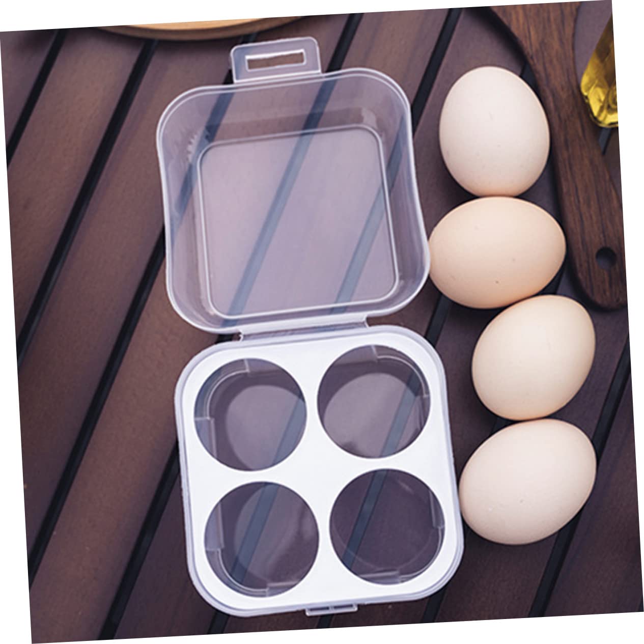 HOMSFOU 6stücke Stapelbare Eierboxen Robuste Kunststoff-eierbehälter Für Camping Outdoor Und Kühlschrank Fächer Design Schlagfest Und Transparent Für Eieraufbewahrung