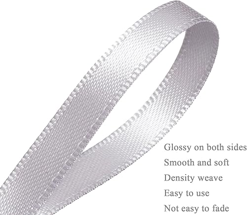 Vista 53 de Cinta de satén de poliéster de doble cara de color sólido, 1 pulgada de ancho, 100 yardas de largo, perfecta para bodas, envoltura de regalos, Oro