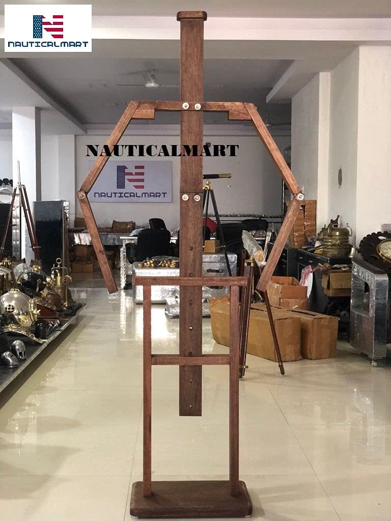 NauticalMart Full Suit Of Armour Wooden Stand Medieval Armor Rack for Home, Museum & Collectors