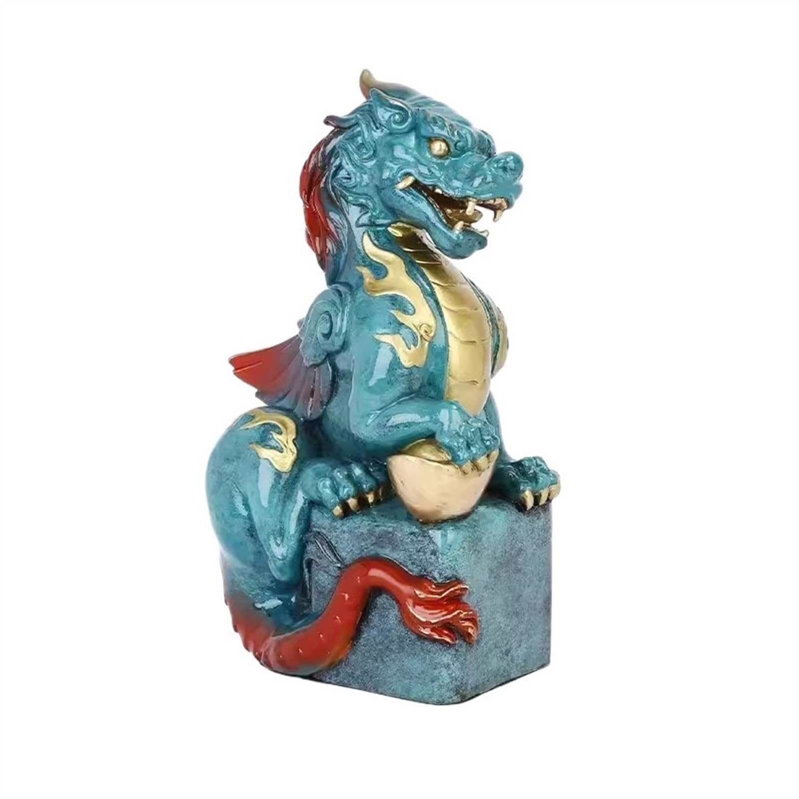 BHGFYXBS Tabletop Figurines Vintage Pixiu Decorative Ornaments Beckon Wealth Yuanbao Home Living Room Office Desktop Feng Shui Decor Home Decor Statue