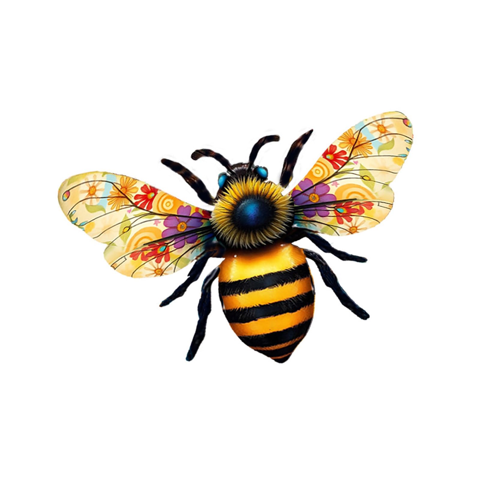 Iron Bees Statue Hanging Decoration for Backyard Ornament or Wall Decoration Adds Whimsical Touch to Any Space Window Queens