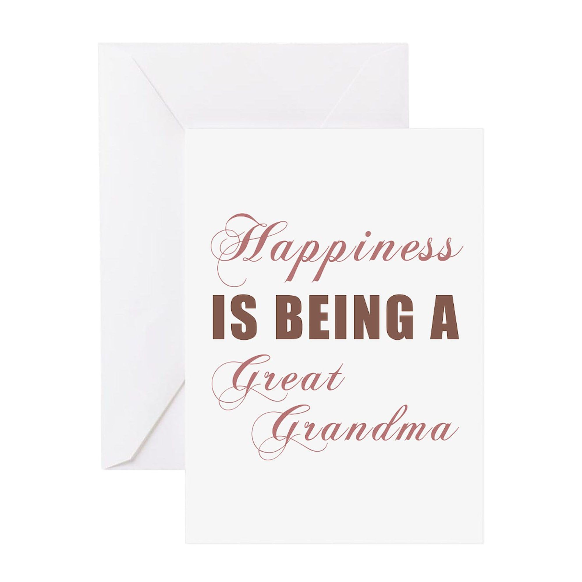 CafePress Great Grandma (Happiness) Folded Greeting Card Matte