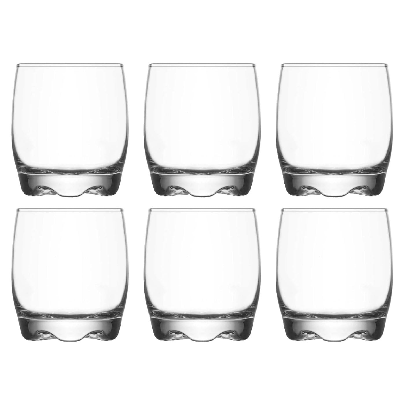 Acan Tradineur - Pack de 4 Caja de 6 Vasos Modelo Adora - Capacidad: 290 ml - Fabricado en Vidrio Resistente - Apto para lavavajillas - Tamaño aprox: Ø 7 x 9 cm - 24 Uds Totales