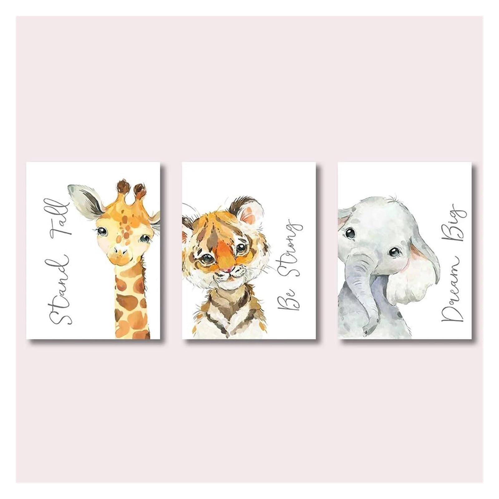 Affiches d'animaux de la forêt tableau déco nature peinture murale chambre bébé 45x60cm