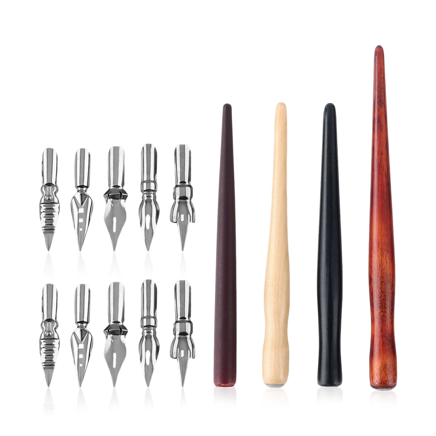 4-Piece Dipping Pen And 10-Piece Pen Tips, Metal Stylus, Creative Painting Tools, Suitable For Painting, Calligraphy, And Line Drawing.