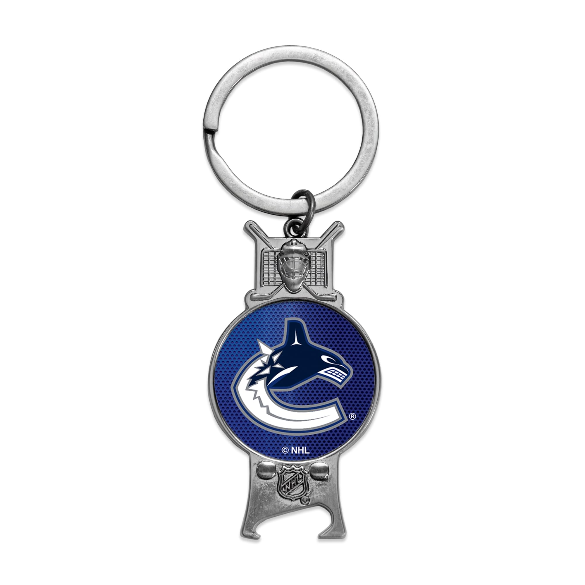 Rico Industries NHL Hockey Vancouver Canucks Sculpted Bottle Opener Keychain -Great Gift Item