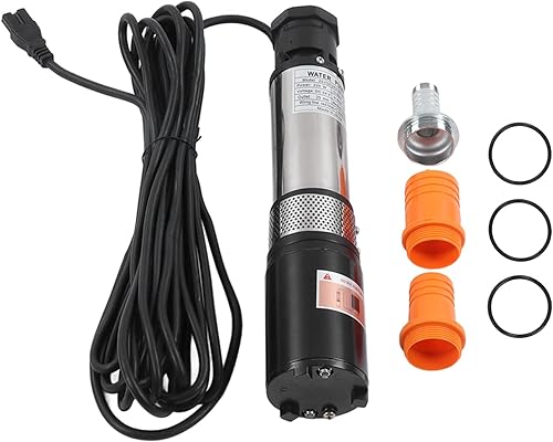 Bomba de pozo profundo de CC Bomba de agua solar de agua solar Bomba de pozo profundo DC Bomba de pozo grande de alta elevación 65.6 ft 24V