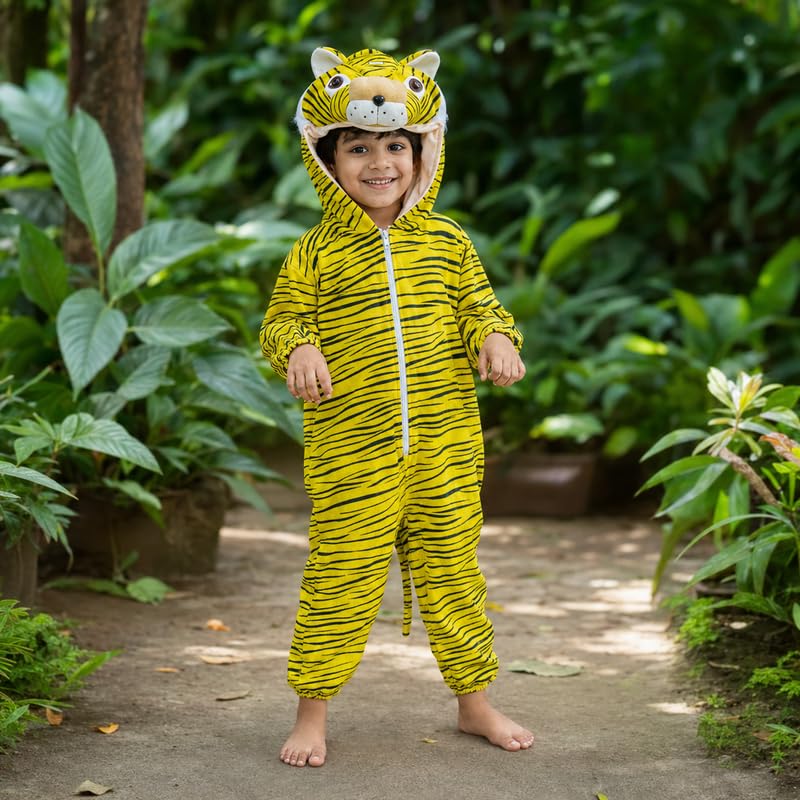 Image of Animal Costume for Kids | Plush Fancy Dress Costume for Boys & Girls |School Fancy Dress, Annual Day, Jungle Theme, Role Play, Halloween & Birthday Party