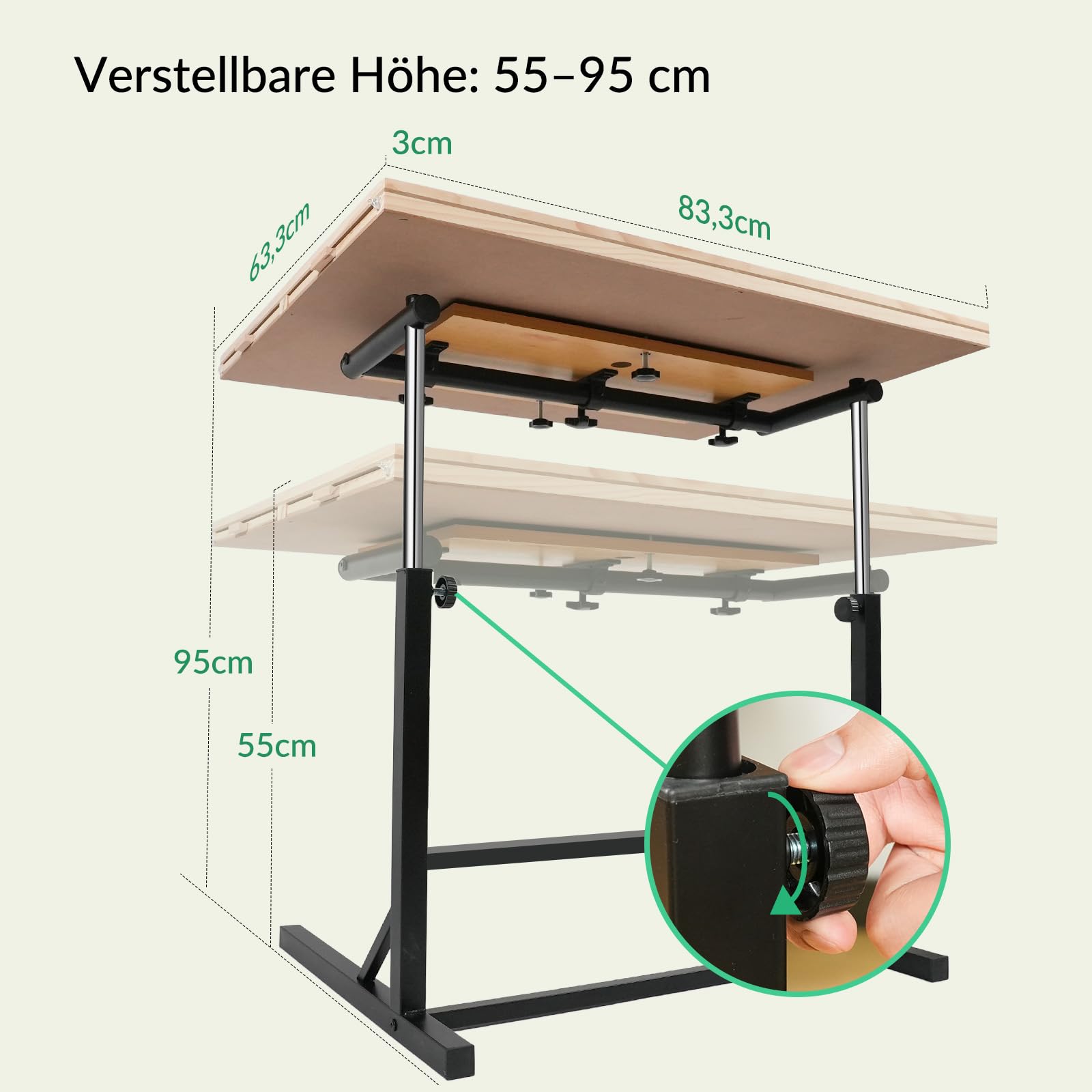 Tavolo puzzle da 1500 pezzi con gambe e ruote, tavolo puzzle in legno con 4 cassetti e copertura, stabilità migliorata e design leggero ottimizzato, opzione verticale
