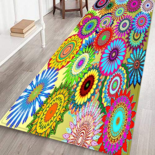 Mrinb Modern Area Rug Runner Teppich Läufer - Kunst Bunte Matte Holzstruktur Teppich Sea Shell Bereich Teppich rutschfest Wasser Absorption Matte Teppich 60cm/80cm/120cm/180cm Cover