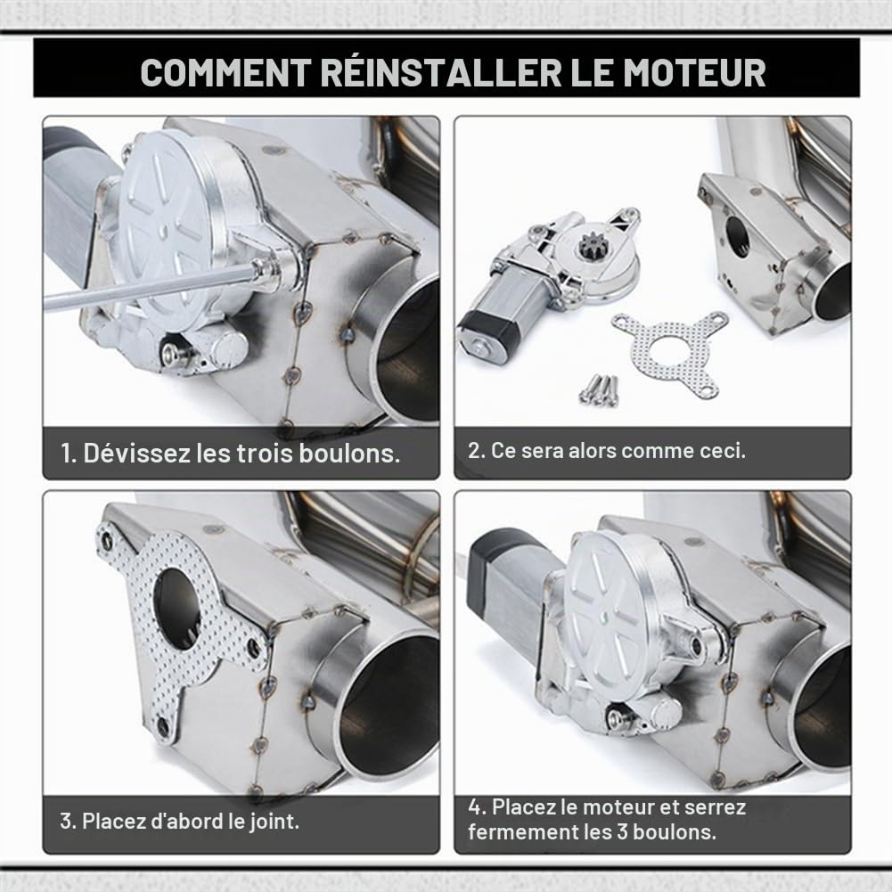 Universal 3 "Valve à Double Soupape Échappement Électrique Valve D'Échappement Y-Type D'Échappement Type de Silencieux à Distance sans Inclus Le Système 3 Pouces