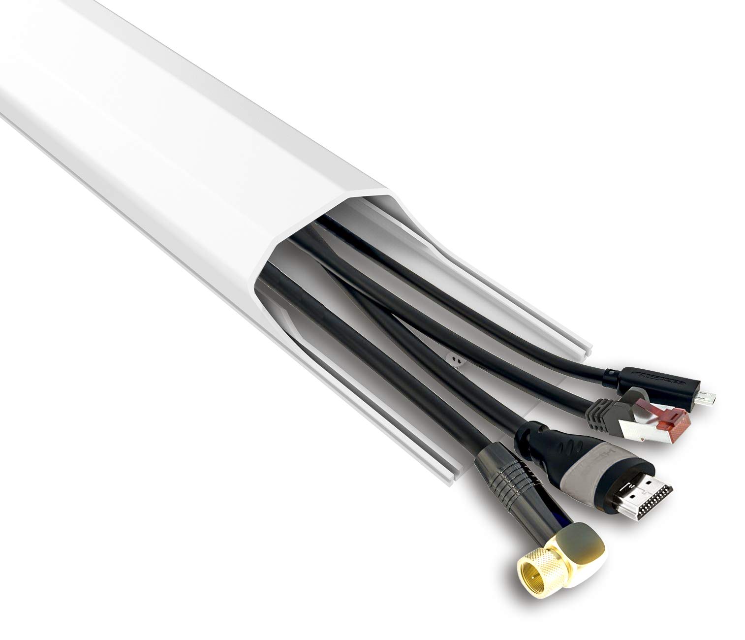 Conecto Plastic Cable Duct For Gluing Or Screwing Including 3m Adhesive Tape 50 Cm Black 2854450519 - View #2