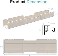Vista 7 de Under Desk Cable Management Tray,No-Drill Upgraded Thickened Felt Cord Organizer with Clamp or Screw Mount,Cable Holder for Standing Desk,Home Or