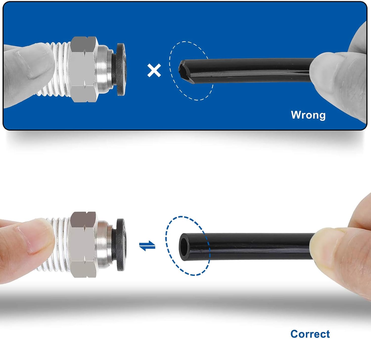 LokoCar Nylon Air Line 100ft 3/8" OD Pneumatic Nylon Tube DOT Approved SAE J844 Airline For Air Brake Tubing or Fluid Transfer Black