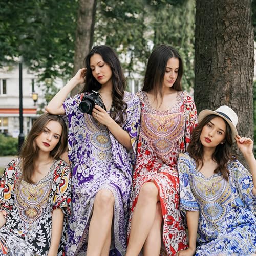 Image of Miss Lavish London Women's Kaftan- Kaftan Dress for Casual, Party, Evening, Vacation and Everyday Wear