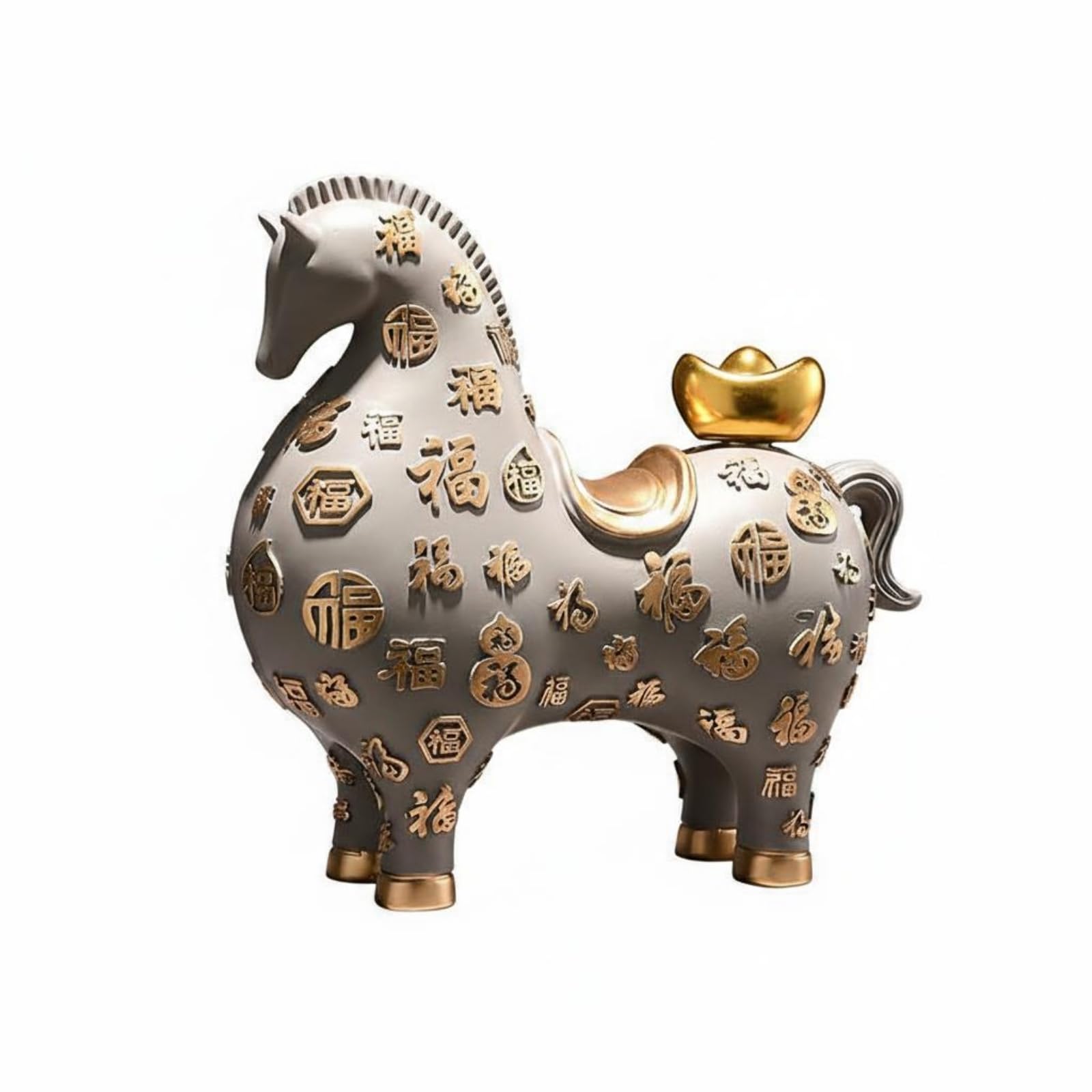 Figurine sculpture résine ornement prestigieux aux motifs asiatiques raffinés