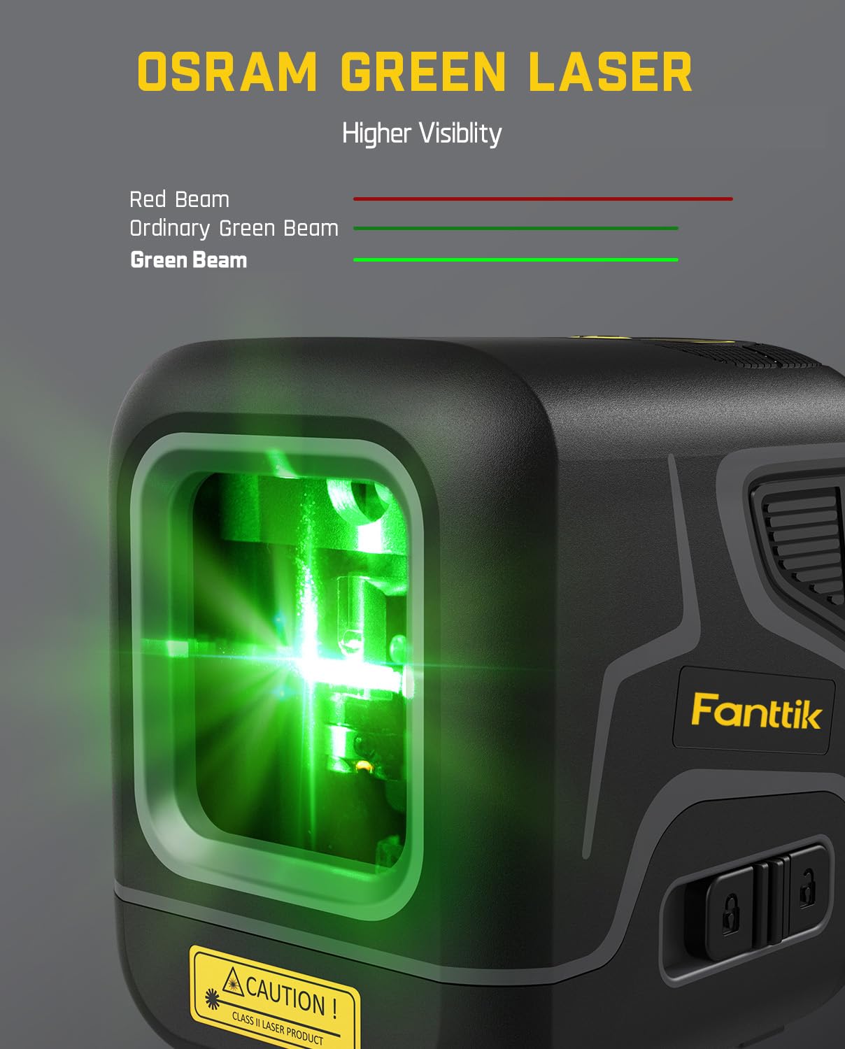 Fanttik D2 Green Laser Level - 10 Hour Battery -3