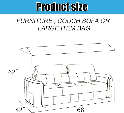 Miniatura 2 de Funda de sofá de plástico, funda de sofá, protector impermeable para muebles, funda de sofá transparente, bolsa de mudanza a prueba de polvo para