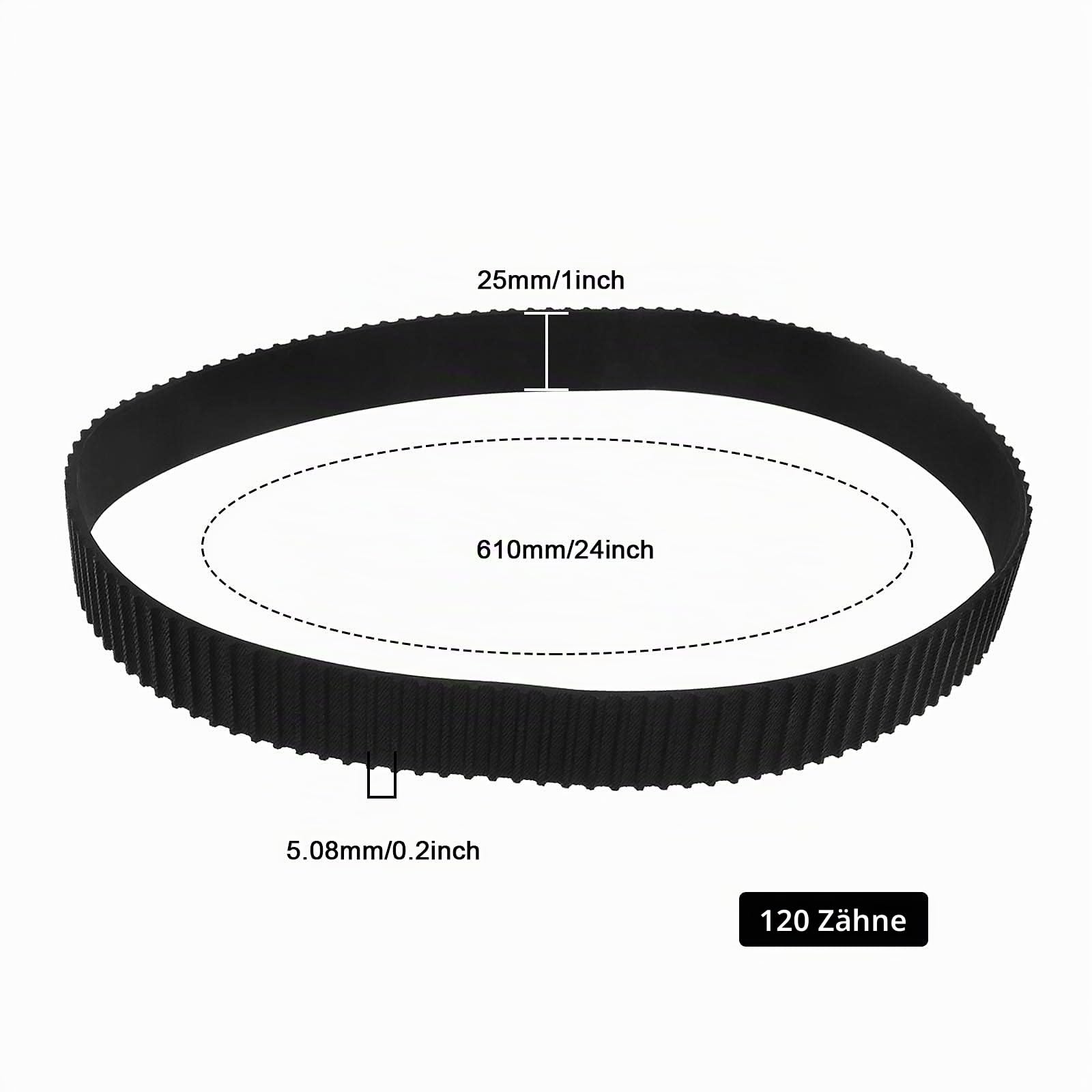 ECSiNG Antriebsriemen für Wippsäge 240XL 610 mm 120 Zähne Zahnriemen Ersatz für ELU TGS171 TGS172 TGS173 172934617