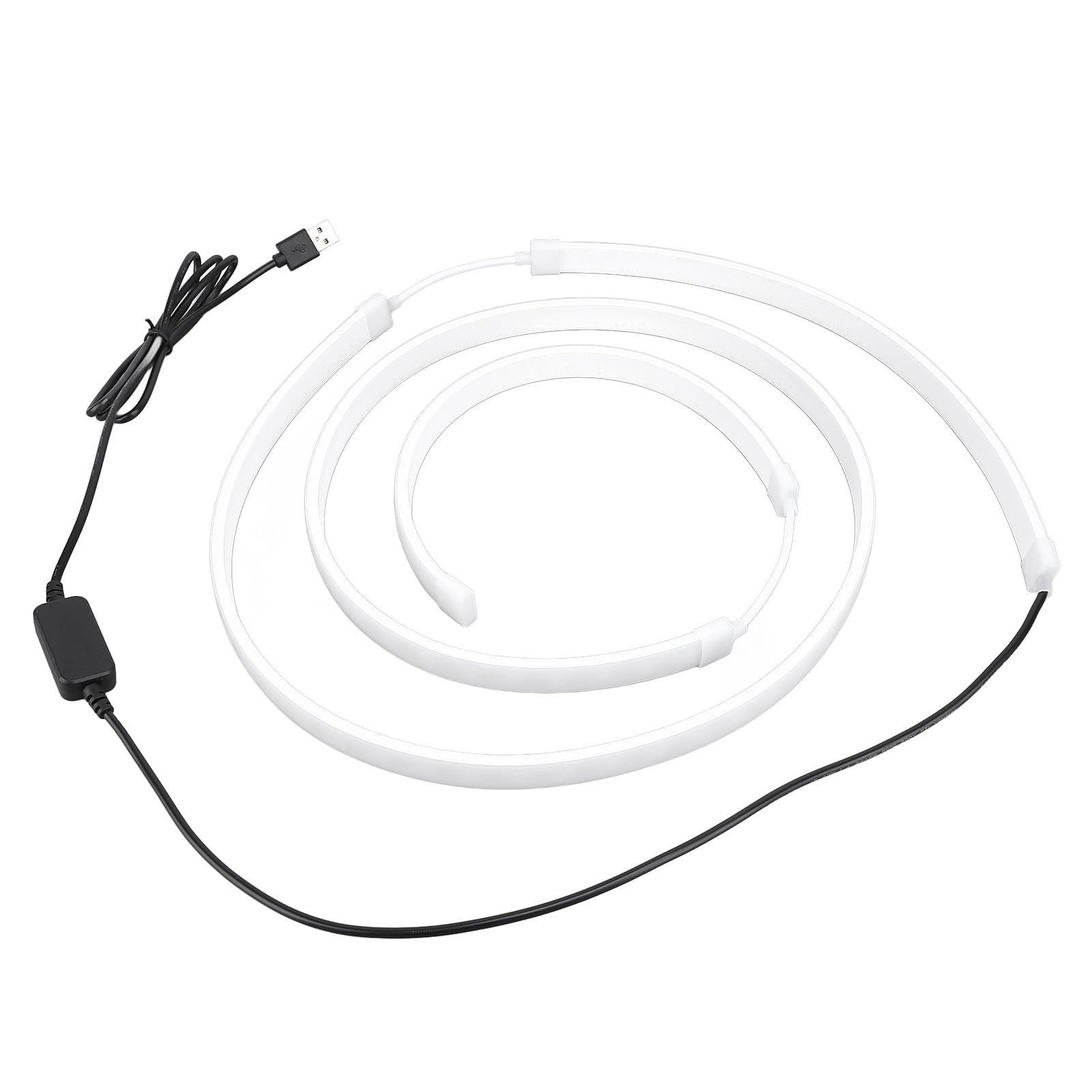 Rosvola Striscia LED per Schermo Computer RGB, Retroilluminazione Sincronizzata Tramite USB per Display Desktop da 49 Pollici con Riconoscimento Colore in Tempo Reale, Sincronizzazione Musicale e 16