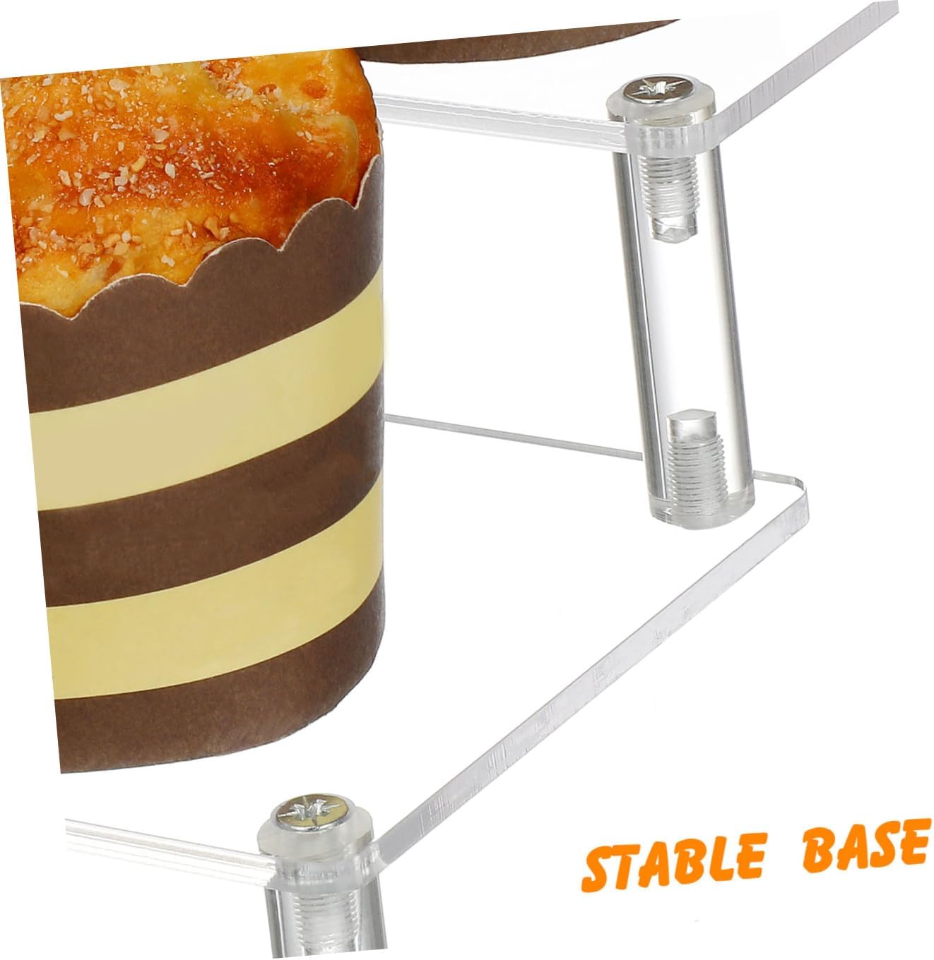 Luxshiny Acrylic Display Shelf Three Layers Risers for Perfume Organizer Multi Acrylic Stand for Cakes Jewelry and Collectibles for Retail and Home Decor