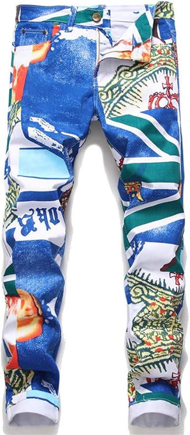 Printed jeans amazon Outlet