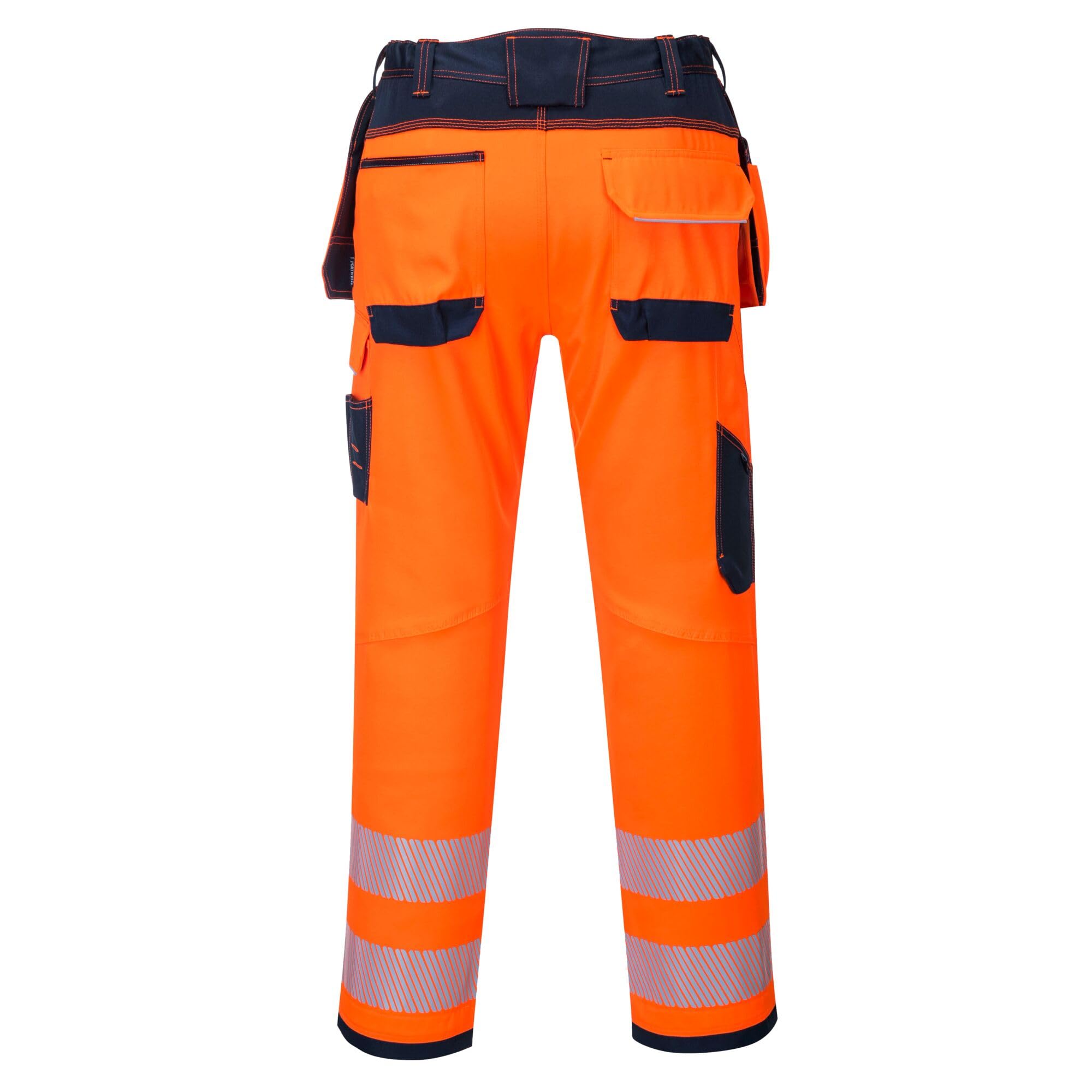 Portwest AmazonUkkitchen T501YER Vision - Pantaloni con Fondina ad Alta visibilità,
