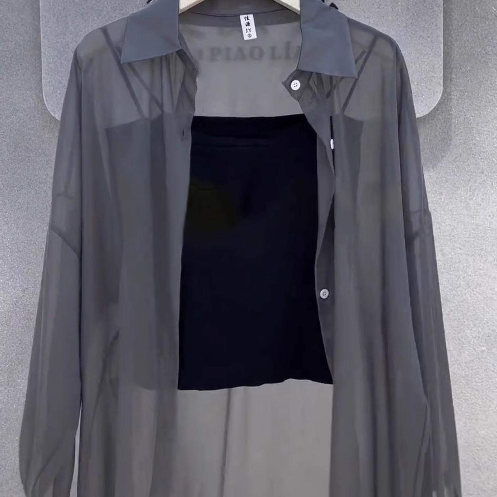Snappsy Sunscreen Cardigan Coat Trendy Sun Protection Clothes for Daily Party Ladies Gray|Clothing, Shoes & Accessories | Womens Clothing |Tops & Blouses|1Sunscreen Cardigan Coat-image-38