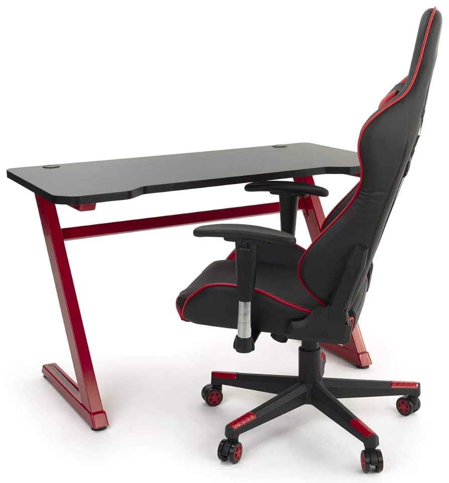 Amazon.com: Displays2go Z-Shaped Gaming Desk, Ergonomic