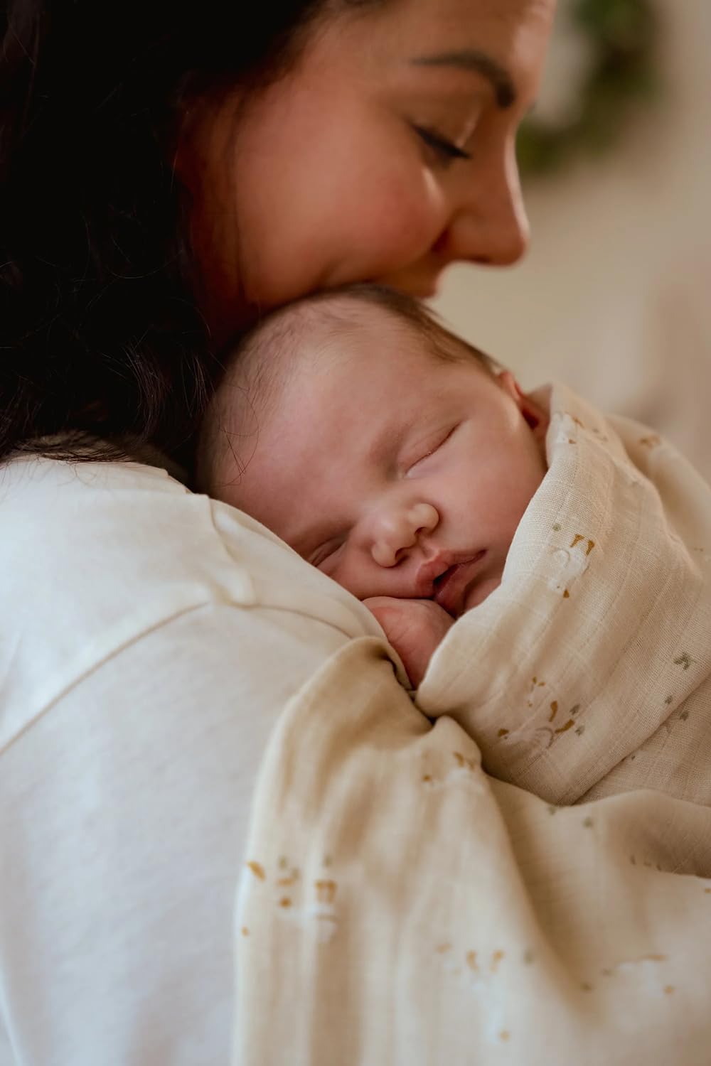 Little Dutch Newborn Naturals - Manta para bebé (120 x 120 cm), diseño de Little Goose, color beige