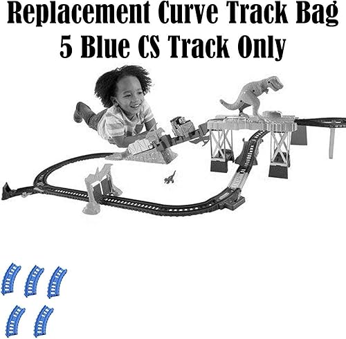 Miniatura 5 de Piezas de repuesto para Thomas The Train - FJL40  Thomas & Friends Trackmaster Dino Escape Train Set  Bolsa curva de repuesto  5 pistas azules