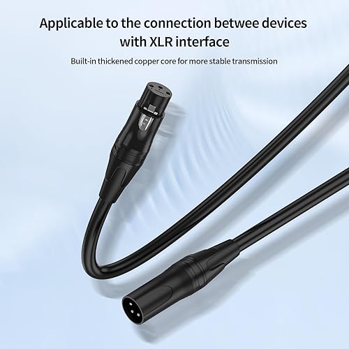 Miniatura 9 de ZTOXLR Cables XLR, cable de micrófono XLR de 10 pies, paquete de 4 unidades, cable de altavoz XLR de 3 pines chapado en oro macho a hembra, cable de