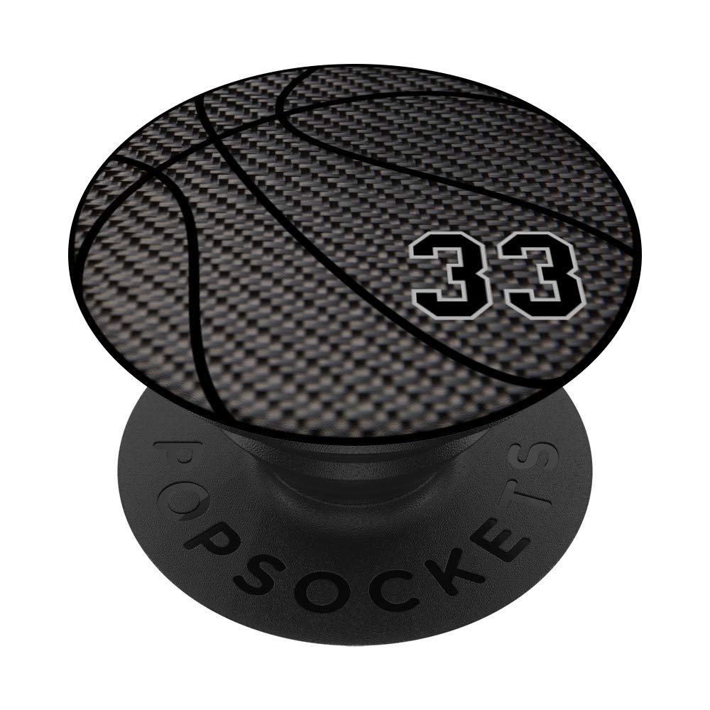 Basketball number 33 black phone stand for men PopSockets PopGrip: Swappable Grip for Phones & Tablets