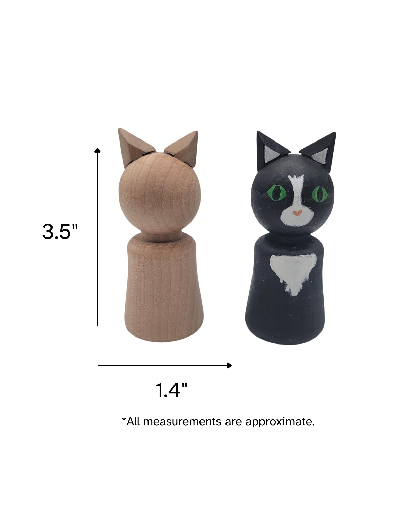 Amazon.com: 3 PCS Unfinished Wood Peg Dolls, Animal Peg Dolls for