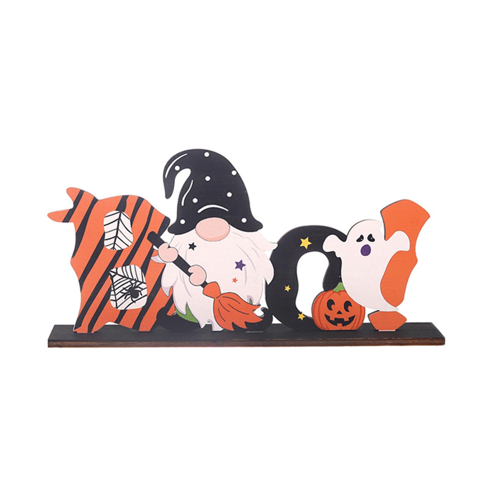 Msioytog C Halloween Wood Ornament Desktop Pumpkin Decorative For Home Bedroom Dormitory Party Decoration Gift Desktop Decoration