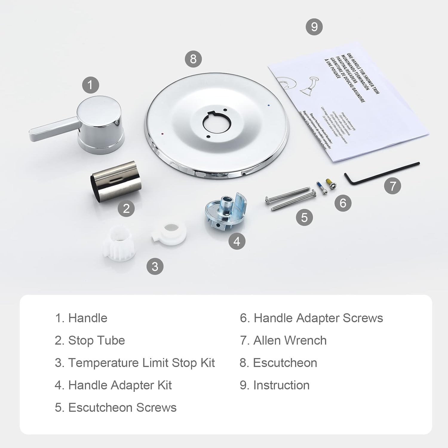 Shower and Tub Trim Kit, Compatible with Moen Posi-Temp Valve, Chrome