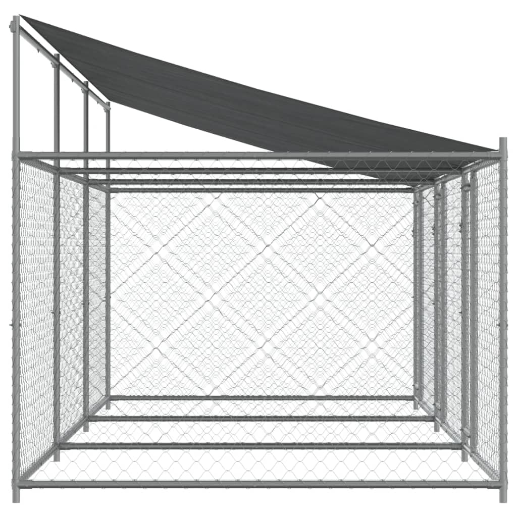 Cage pour Chien avec Toit et Portes Gris 6x2x2m Acier galvanisé,Articles pour Animaux,Articles pour Animaux de Compagnie,Accessoires pour Chiens,Niches & enclos pour Chiens,52.4 kg,Gris,3209564