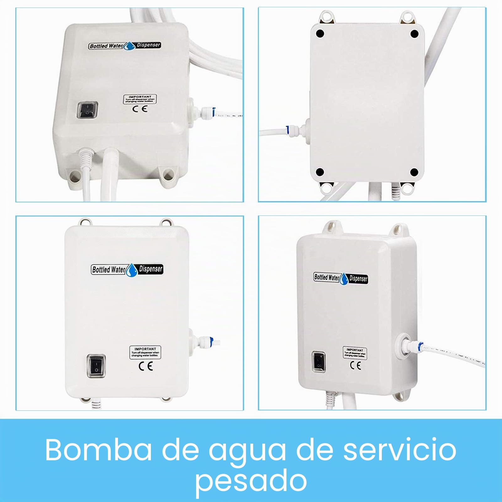 Eléctrico Embotellada Bomba Dispensadora de Agua de 3.8L con Tubería de PE de 20 Pies