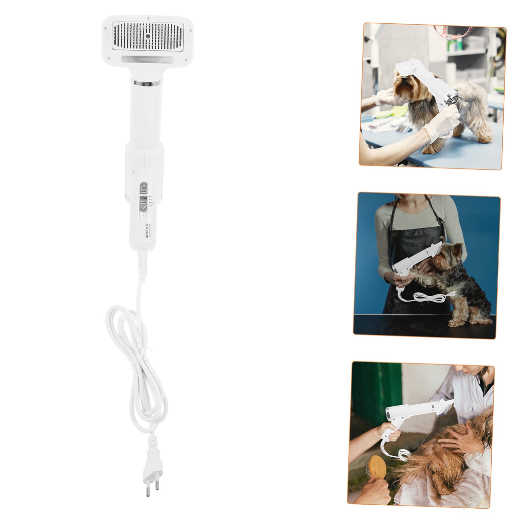 SUPVOX Peigne Sèche-cheveux Plastique Blanc Portable pour Animaux de Compagnie Sûr et Pratique Toilettage des Chiens et Chats à Domicile