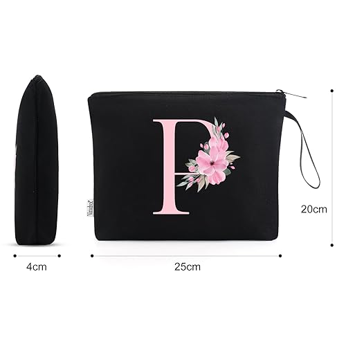 Vista 602 de Vavabox A-Z - Bolsa de maquillaje personalizada, regalos de cumpleaños para mujeres y madres, regalos para mejores amigas, bolsa de cosméticos