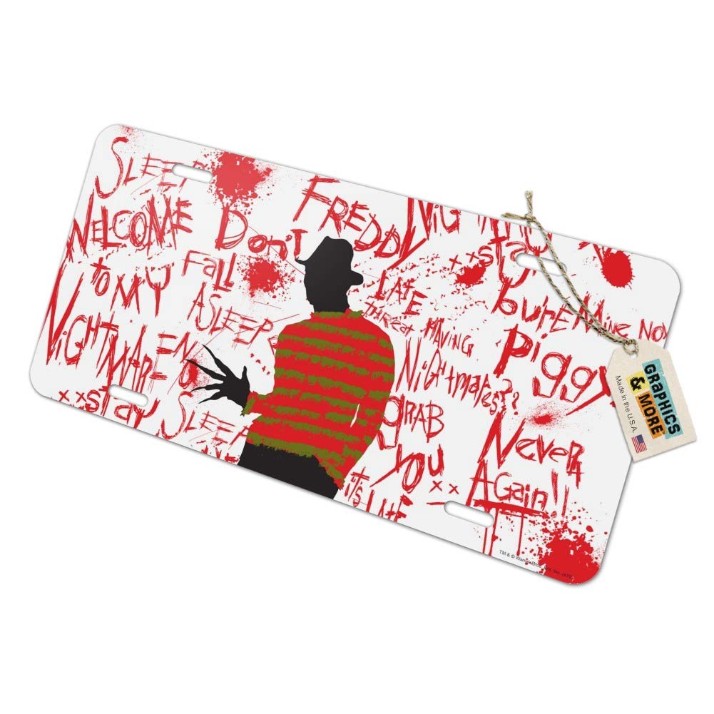GRAPHICS & MORE A Nightmare on Elm Street Freddy Novelty Metal Vanity Tag License Plate
