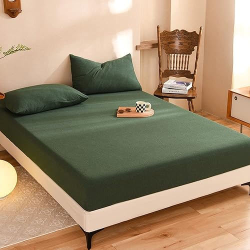 Miniatura 4 de Mengersi Juego de sábanas de algodón de punto de jersey, juego de sábanas de jersey, sábana encimera de 100% algodón, sábana bajera, fundas de