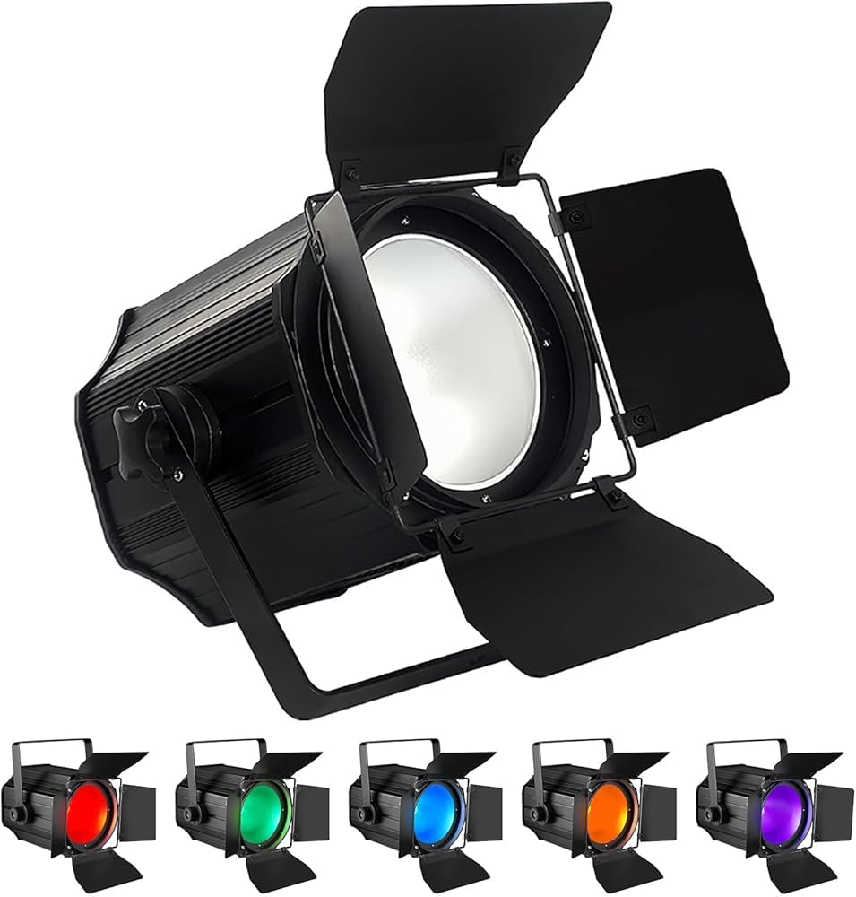 Gjvbga Light Led 200W Cob Stage Rgbwa Cob Par Dmx/Master-Slave Dj Spot Fresnel Warm White And Cool White Par For Church Concert Wedding(Size:6-In-1)