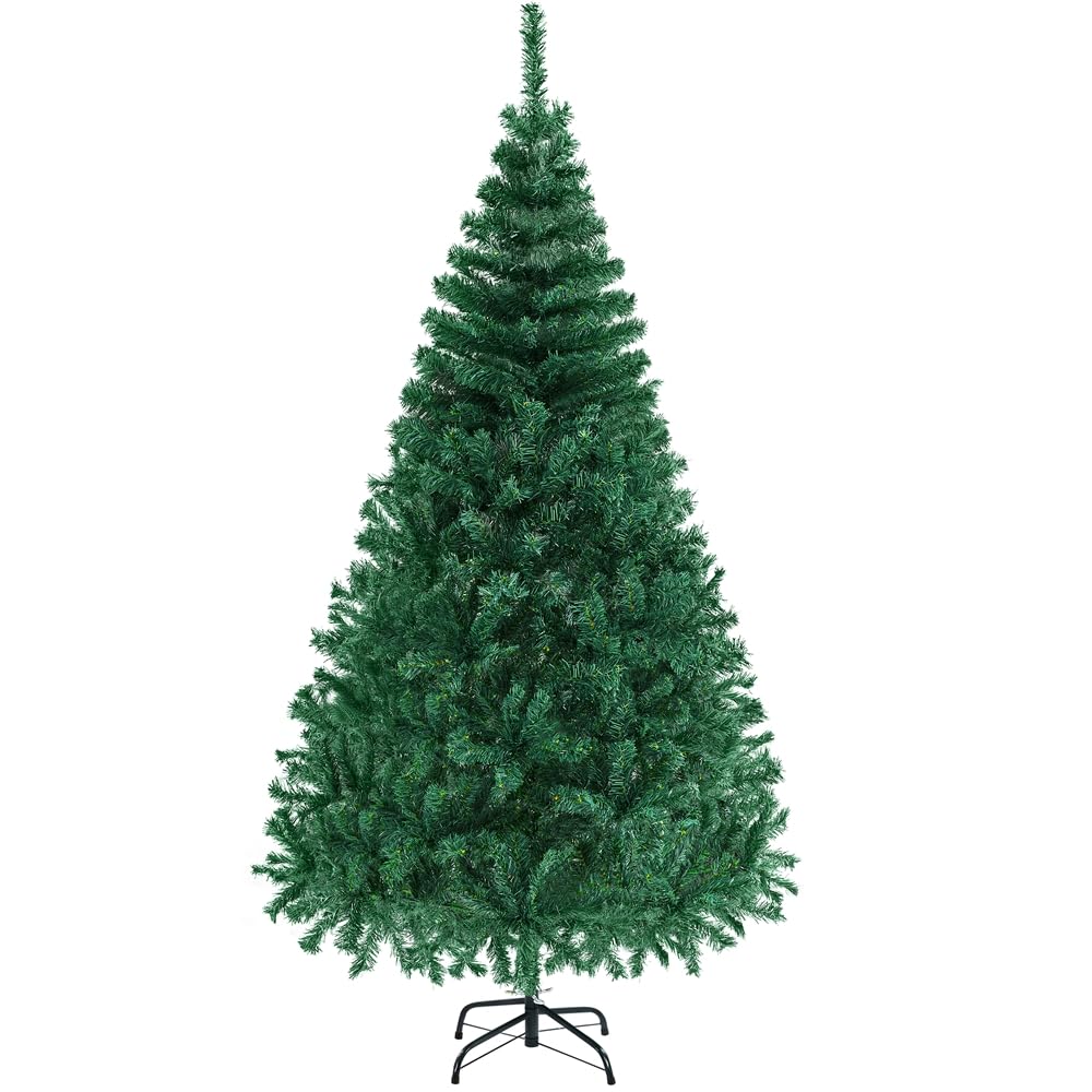 Yaheetech Sapin de Noël Artificiel 183 cm Arbre de Noël avec Support en Métal 598 Branches