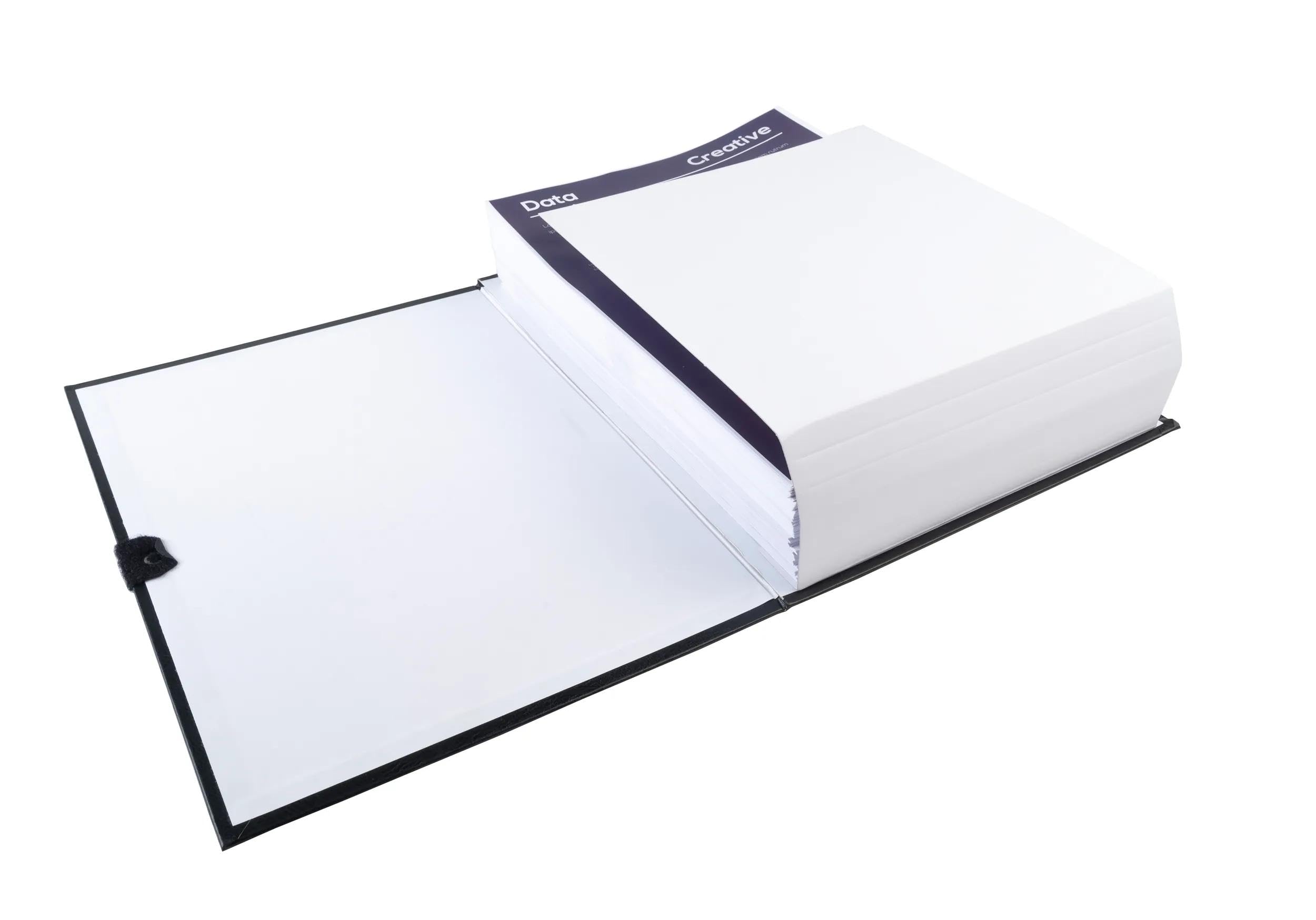 Exacompta - Réf. 621E - Carton de 10 chemises à dos extensible balacron - 1 rabat - fermeture par sangle auto-agrippante/scratch - dimensions 24 x 32 cm - pour documents au format A4 - couleur noir