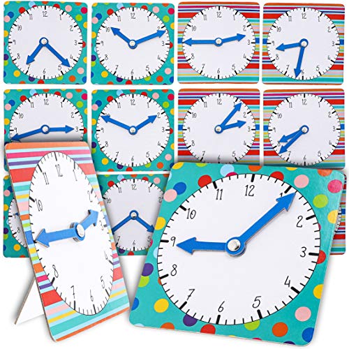 Juvale 12-Pack Learn to Tell Time Teaching Clock for Kids and Students, 2