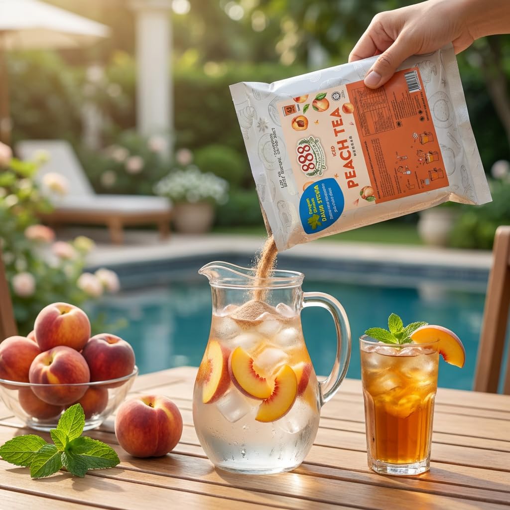 Iced Peach Tea Instant Proszek – Napój Herbaciany Brzoskwiniowy