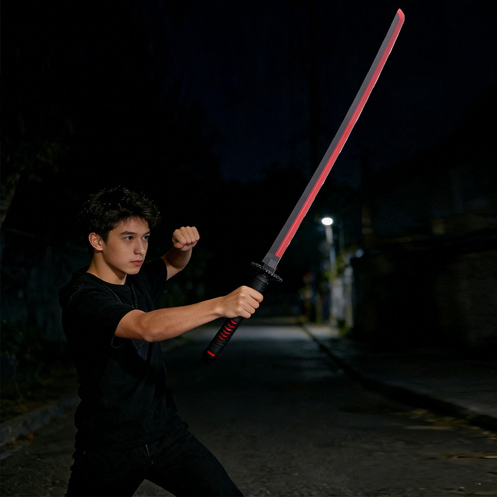 Oggetti di Scena Cosplay Spada Illuminata, Giocattolo Sicuro per Bambini per Esposizione di Fotografie Cosplay, Facile Attivazione con Porta di Ricarica USB, Include Fodero